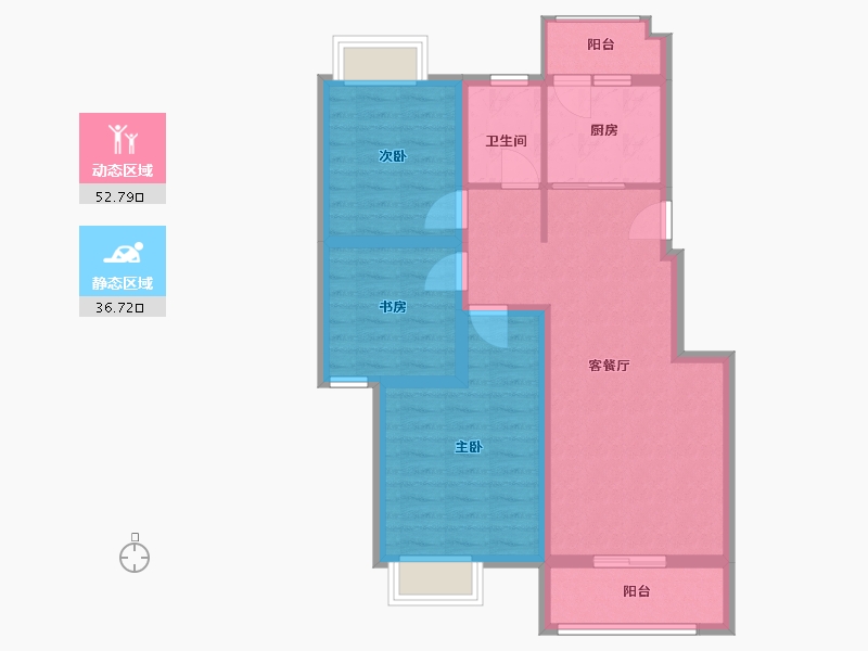 江西省-南昌市-东投阳光城-79.50-户型库-动静分区