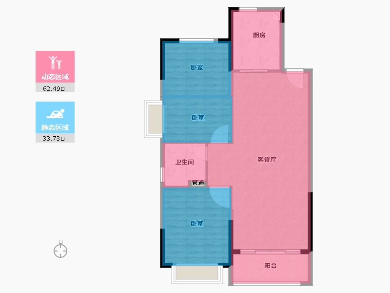 浙江省-宁波市-宁波恒大御海天下-88.01-户型库-动静分区