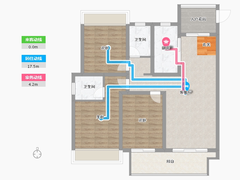 安徽省-阜阳市-同昇·西溪玫瑰-92.00-户型库-动静线