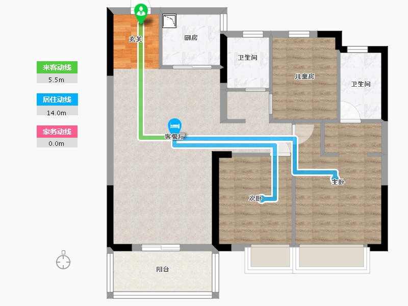 江西省-南昌市-海伦广场-81.60-户型库-动静线