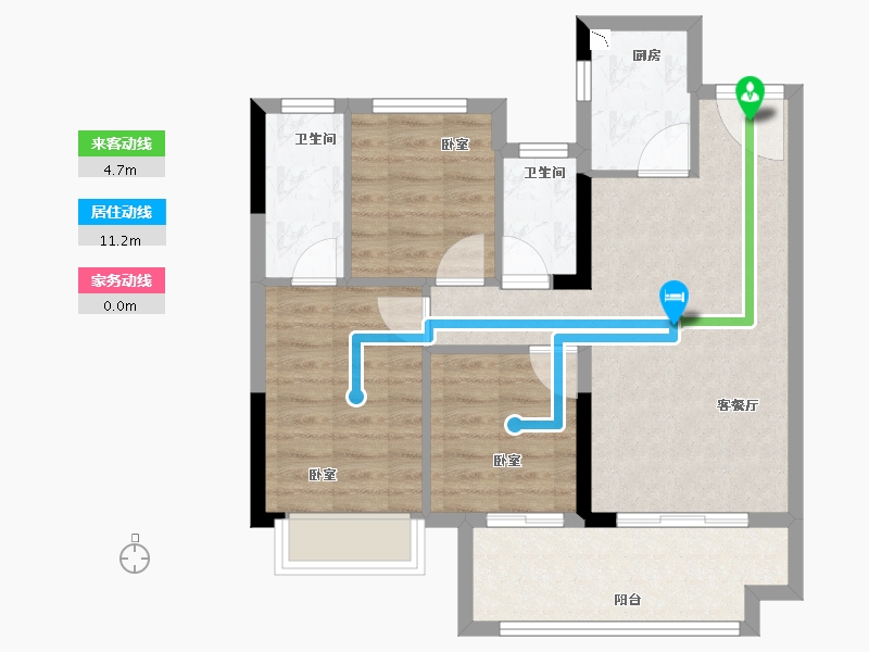 福建省-泉州市-鼎盛城上城-71.00-户型库-动静线