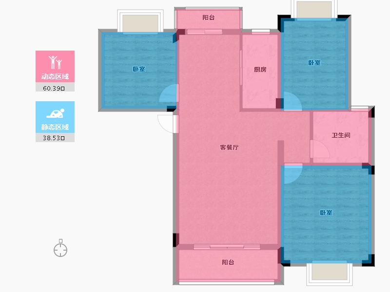 江西省-上饶市-国际锦里-89.30-户型库-动静分区