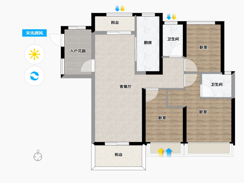 浙江省-宁波市-尚都城奥特莱斯-97.01-户型库-采光通风