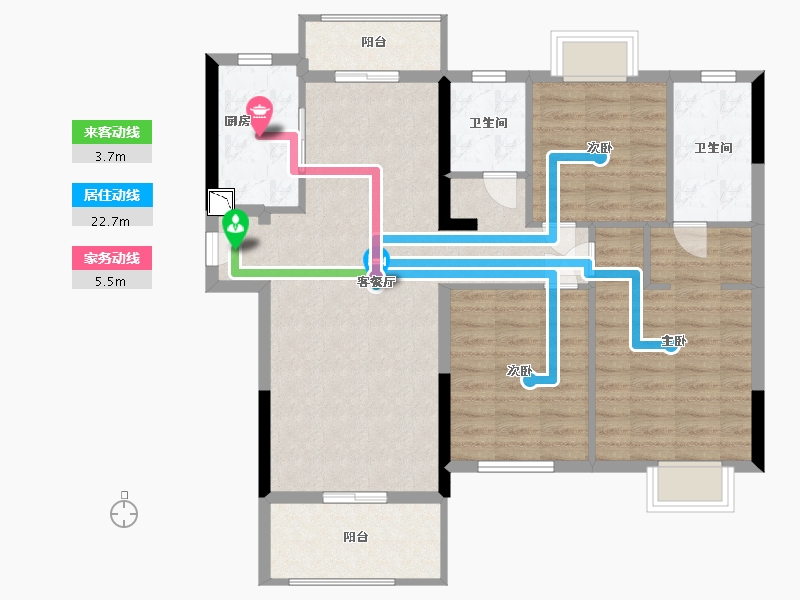 江西省-南昌市-新力公园壹号-95.00-户型库-动静线