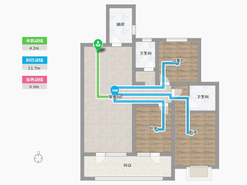 山东省-青岛市-中梁拾光漫城-81.99-户型库-动静线