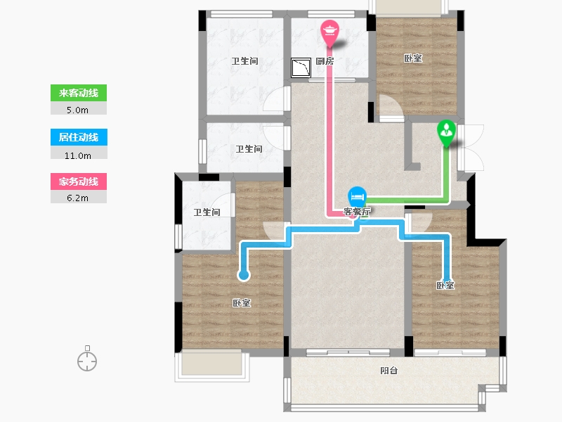 浙江省-丽水市-凯弘鼎园-106.00-户型库-动静线