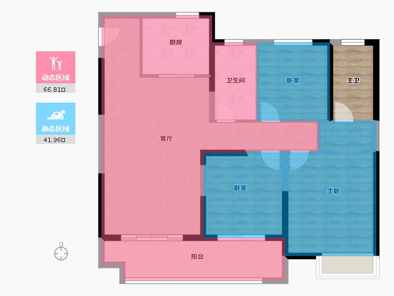 江苏省-盐城市-国投欧亚金麟府-103.69-户型库-动静分区