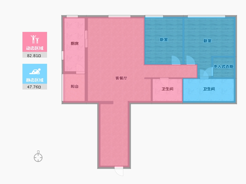 浙江省-杭州市-重庆来福士住宅-119.02-户型库-动静分区