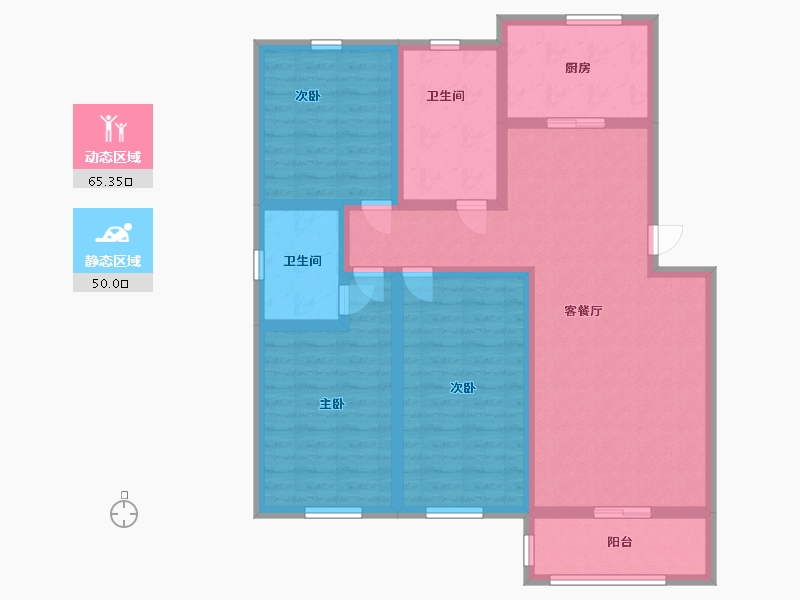 山东省-青岛市-盛泰首府-101.99-户型库-动静分区