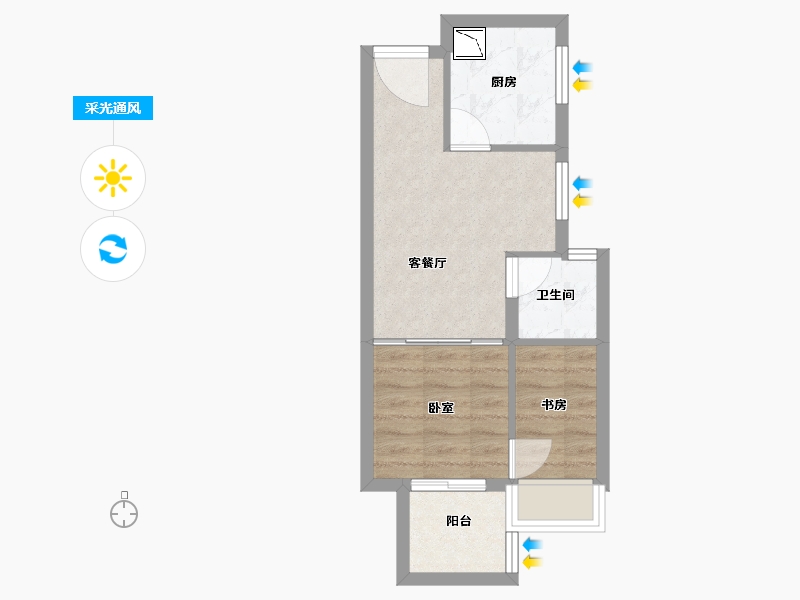 安徽省-合肥市-大富鸿学府-39.99-户型库-采光通风