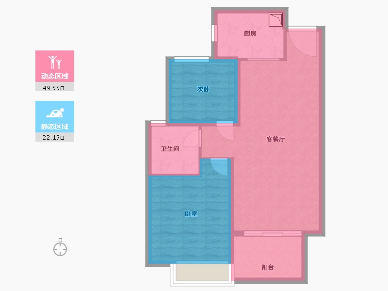 安徽省-合肥市-大富鸿学府-64.00-户型库-动静分区