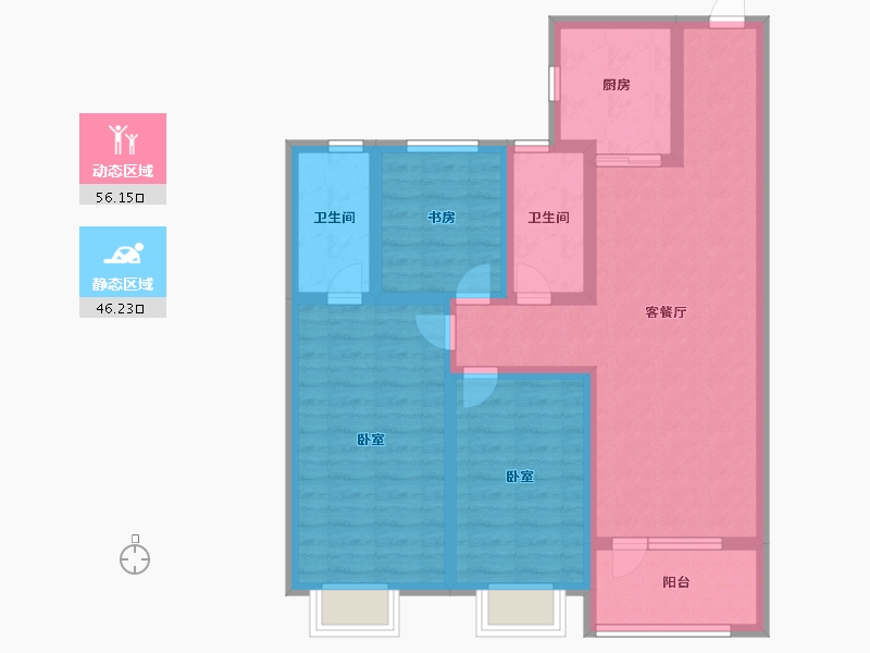 山东省-青岛市-青特星城-89.99-户型库-动静分区