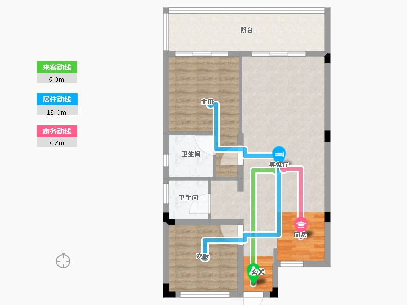 安徽省-阜阳市-绿地太平湖-78.00-户型库-动静线