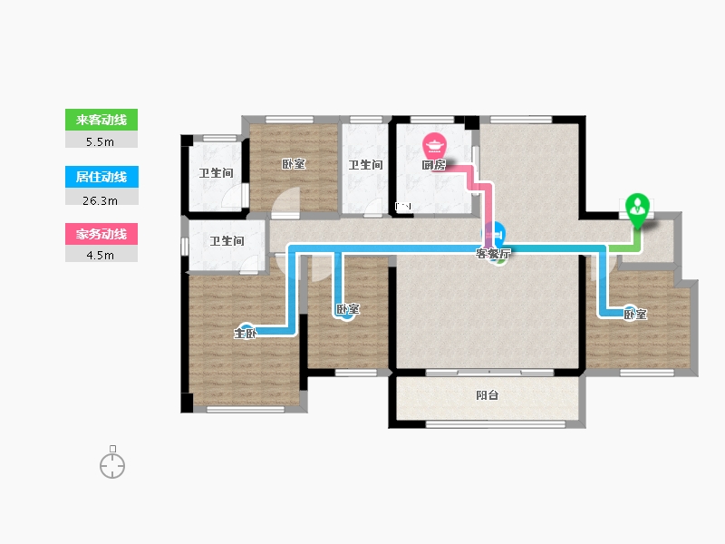 福建省-泉州市-龙湖春江郦城-131.76-户型库-动静线