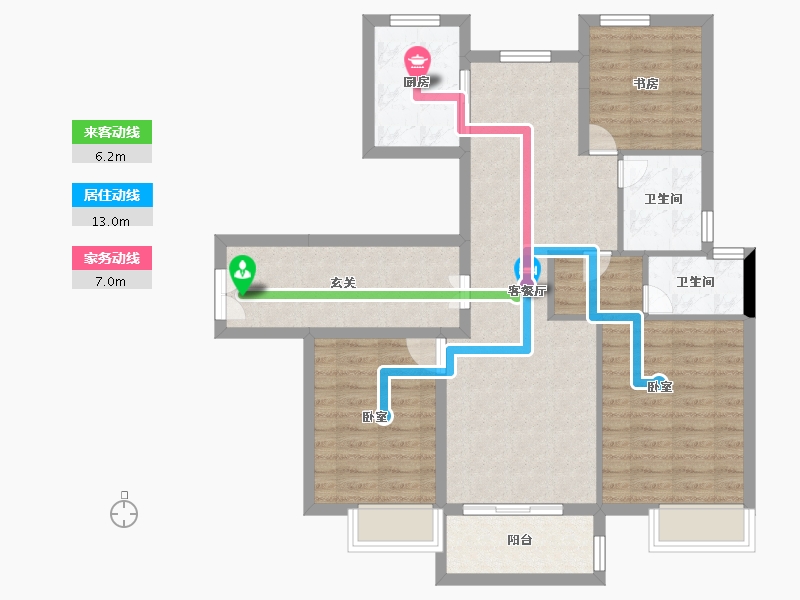 浙江省-湖州市-祥生浔樾-91.63-户型库-动静线