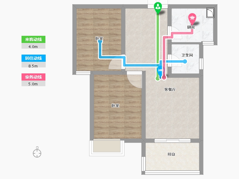 安徽省-合肥市-新庐国际-61.99-户型库-动静线