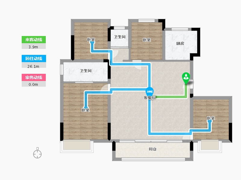 浙江省-湖州市-仁皇·燕澜府-114.00-户型库-动静线