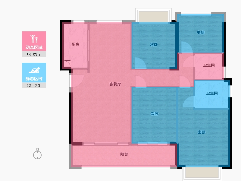 福建省-福州市-建发融侨山海大观-102.01-户型库-动静分区