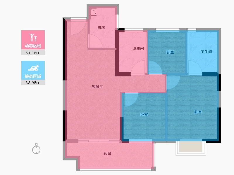 浙江省-丽水市-华融龙璟台-81.00-户型库-动静分区