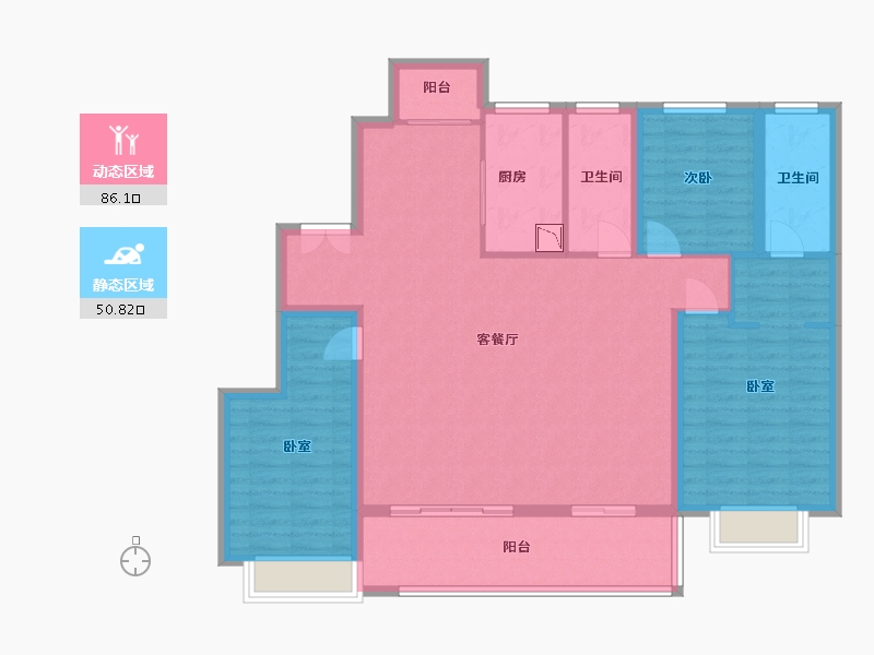 安徽省-合肥市-大富鸿学府-124.01-户型库-动静分区