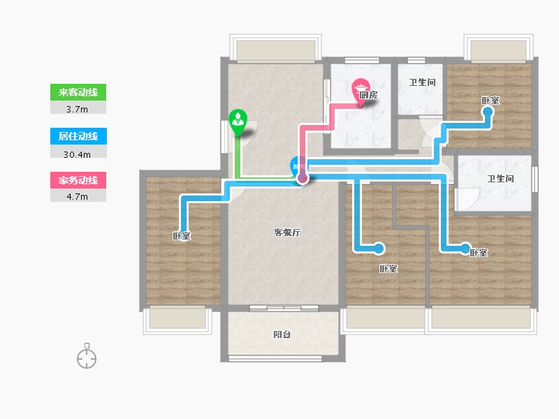 浙江省-湖州市-中梁德清壹号院-114.00-户型库-动静线