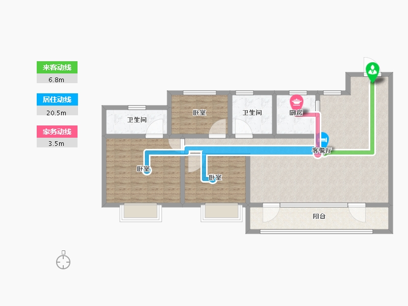 山东省-青岛市-和达熙园-108.00-户型库-动静线