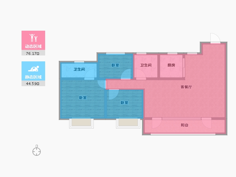 山东省-青岛市-和达熙园-108.00-户型库-动静分区