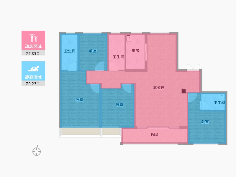 浙江省-金华市-保利天汇-132.00-户型库-动静分区