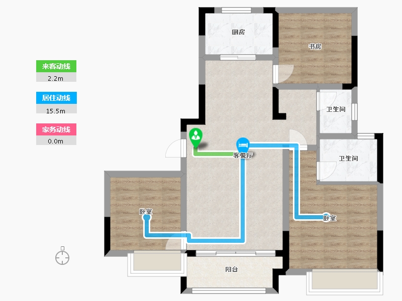 浙江省-湖州市-仁皇·燕澜府-84.00-户型库-动静线