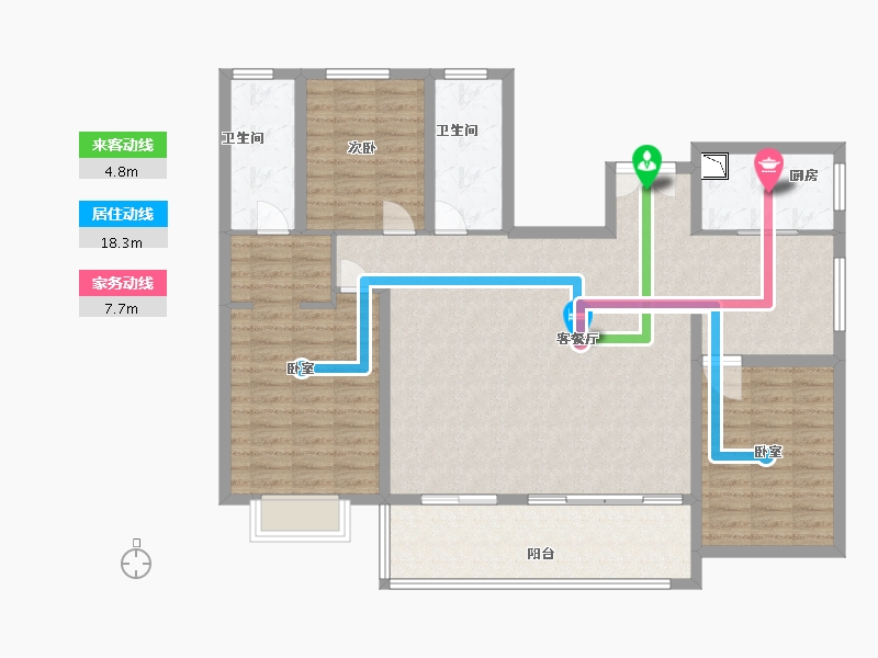 安徽省-合肥市-大富鸿学府-124.00-户型库-动静线