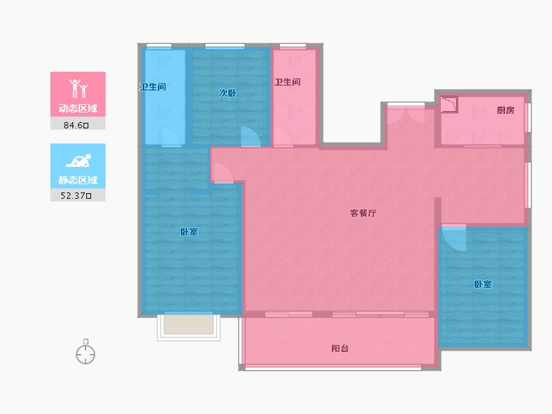 安徽省-合肥市-大富鸿学府-124.00-户型库-动静分区