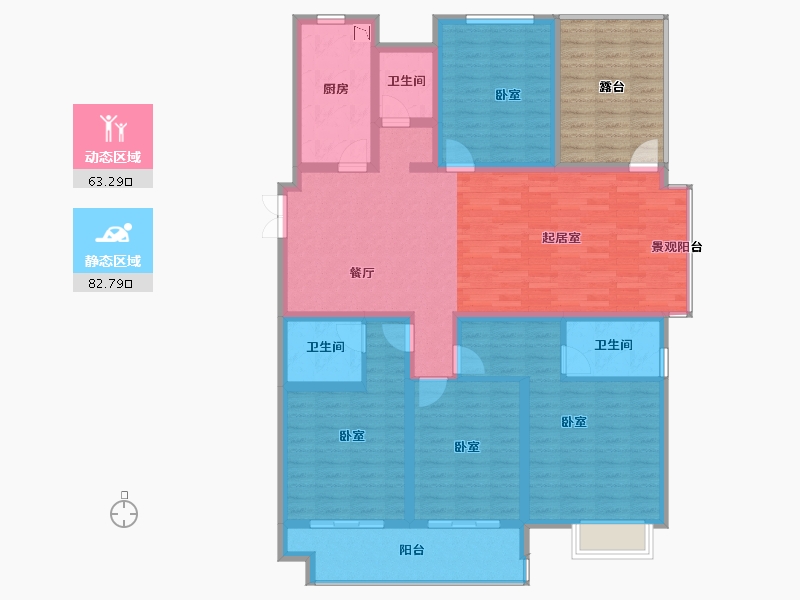 江苏省-盐城市-国投凤凰汇聚龙府-142.86-户型库-动静分区