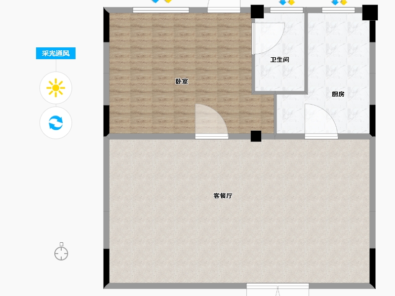 浙江省-金华市-联利江南里-135.00-户型库-采光通风