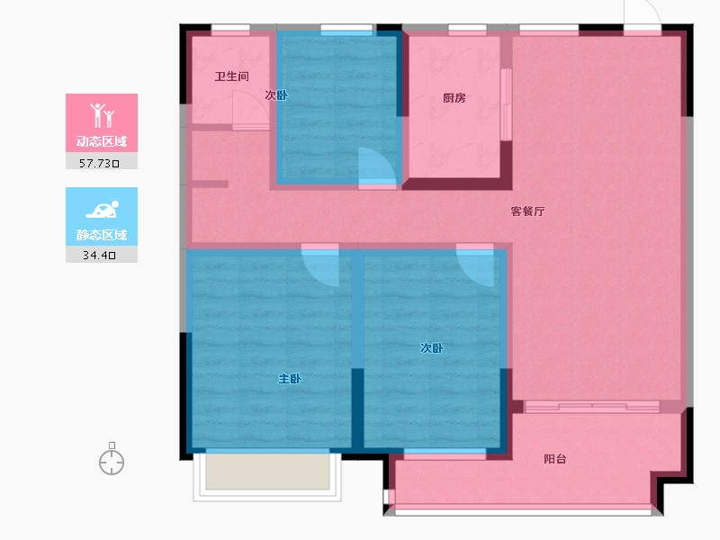 江苏省-泰州市-天逸华府-81.00-户型库-动静分区