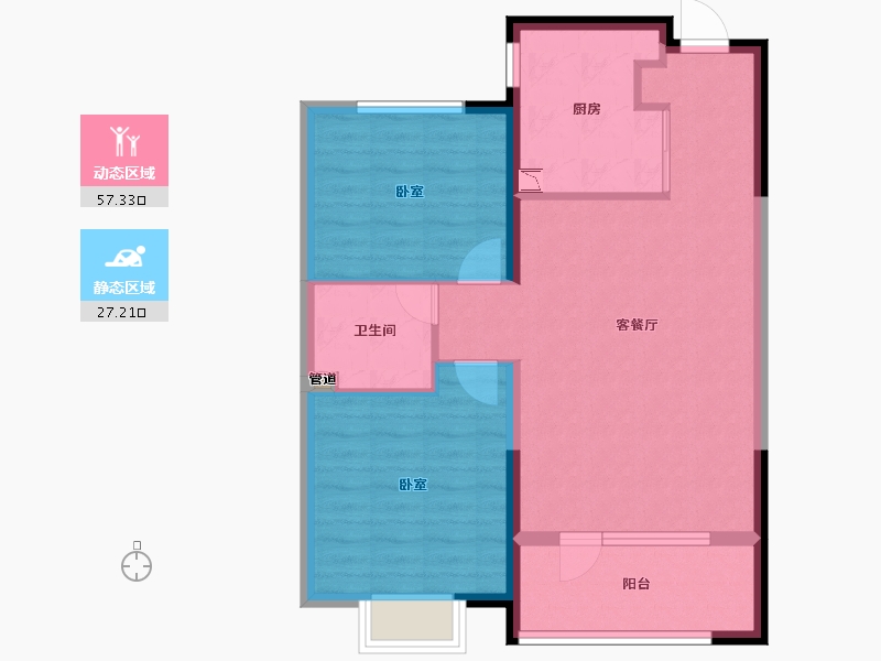 山东省-青岛市-国汇观海领御-76.00-户型库-动静分区