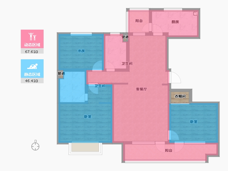 山东省-青岛市-海尔产城创云玺-102.01-户型库-动静分区