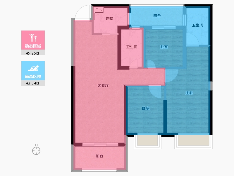 福建省-泉州市-晖盛海湾国际-78.00-户型库-动静分区