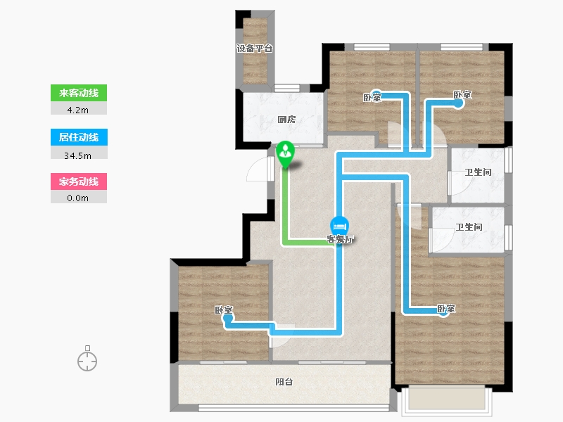 浙江省-温州市-外滩尚品-104.00-户型库-动静线