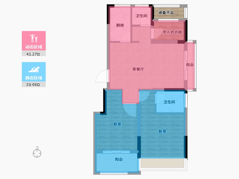 浙江省-金华市-三江府-74.00-户型库-动静分区