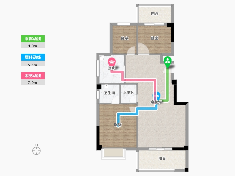 福建省-泉州市-鼎丰书香豪庭-86.52-户型库-动静线