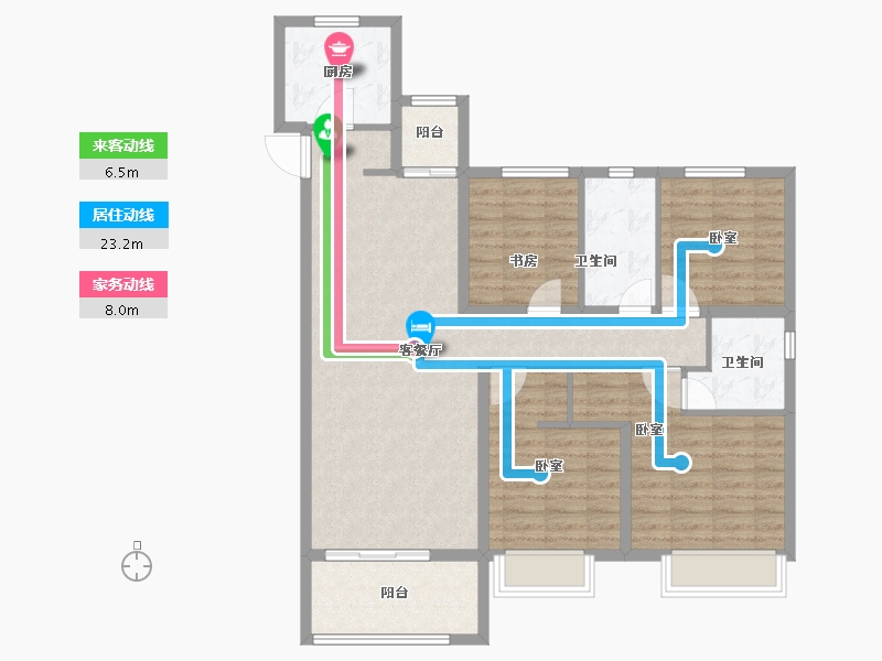 安徽省-芜湖市-和顺新视界-104.19-户型库-动静线