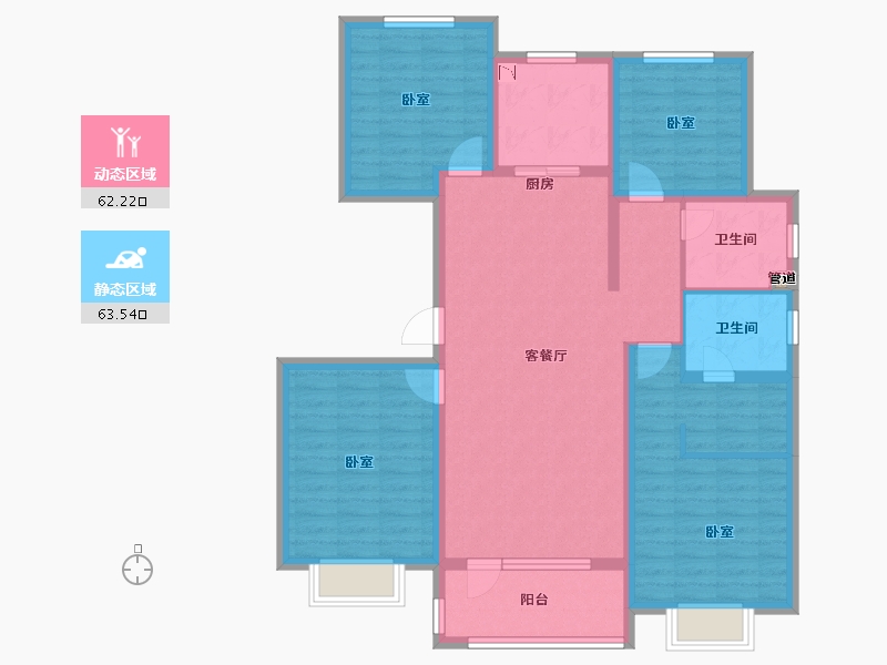 山东省-青岛市-保利堂颂-112.00-户型库-动静分区