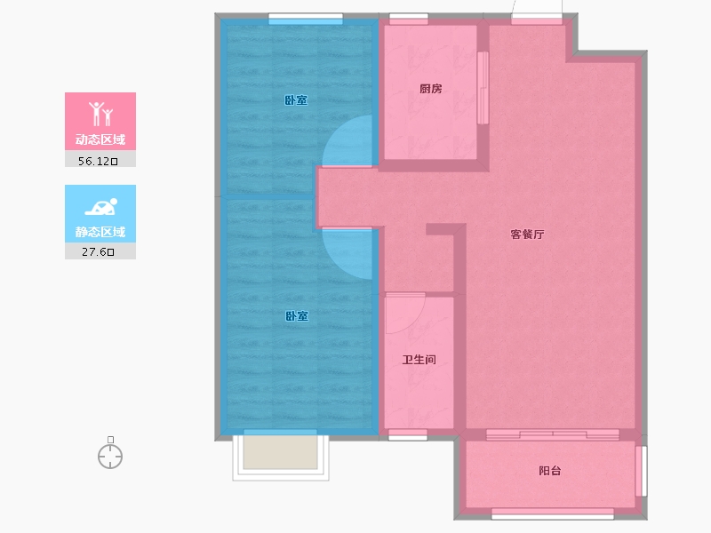 山东省-济南市-畅博尚都-75.00-户型库-动静分区