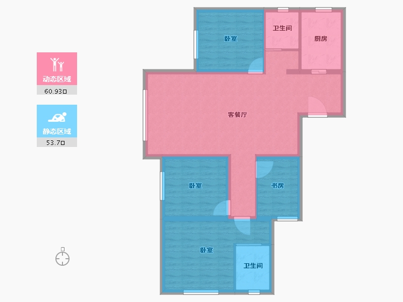 新疆维吾尔自治区-乌鲁木齐市-金科星耀天都-103.18-户型库-动静分区