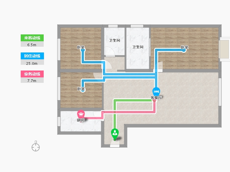 新疆维吾尔自治区-乌鲁木齐市-中海天悦府-102.00-户型库-动静线