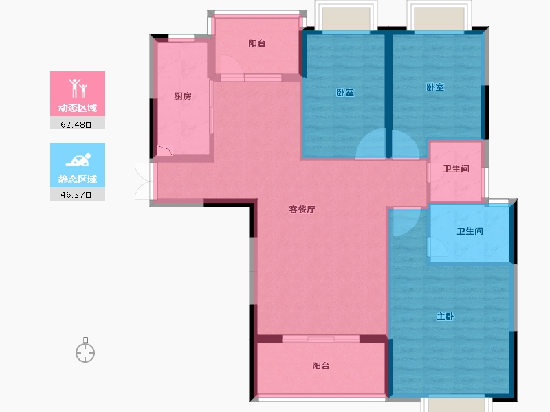 福建省-泉州市-南安明发国际城-97.99-户型库-动静分区