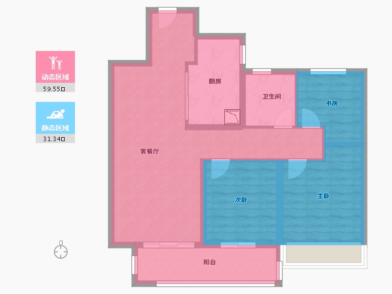 江苏省-徐州市-融创工润 淮海壹号 六樟台-81.00-户型库-动静分区