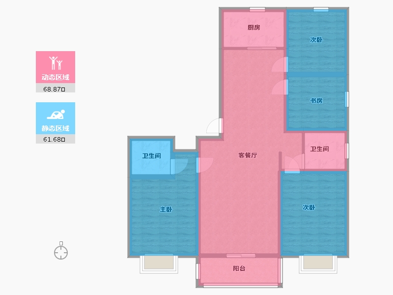 山东省-青岛市-盛泰首府-117.00-户型库-动静分区