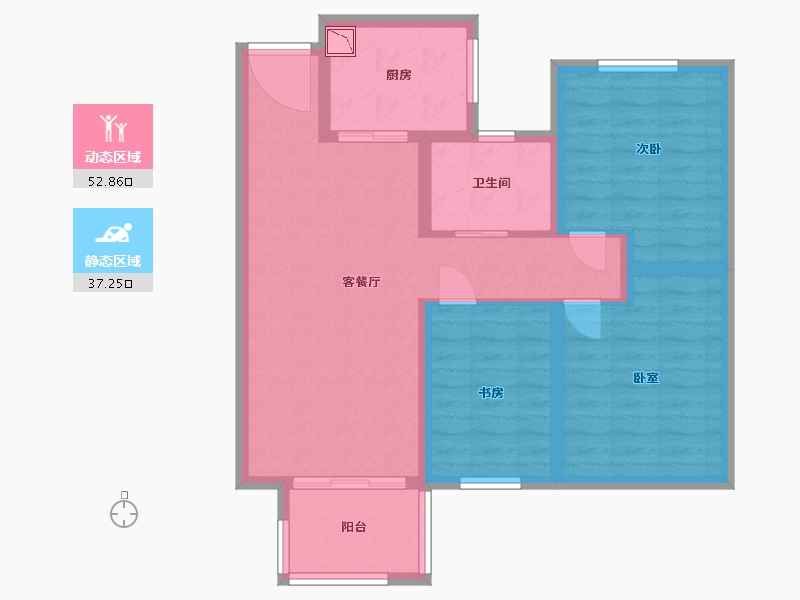 安徽省-合肥市-大富鸿学府-80.00-户型库-动静分区