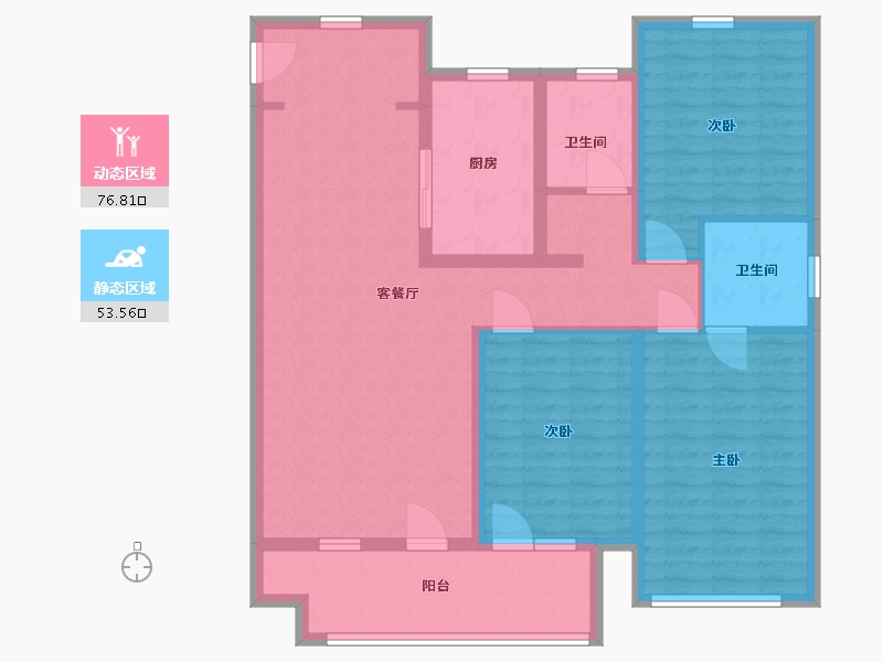 山东省-青岛市-海尔产城创东方文华-117.00-户型库-动静分区